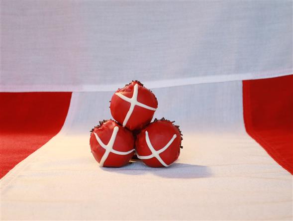 Dannebrog Romkugle - 6 stk.