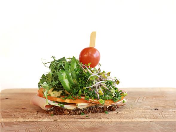 Smørrebrød m/skinke